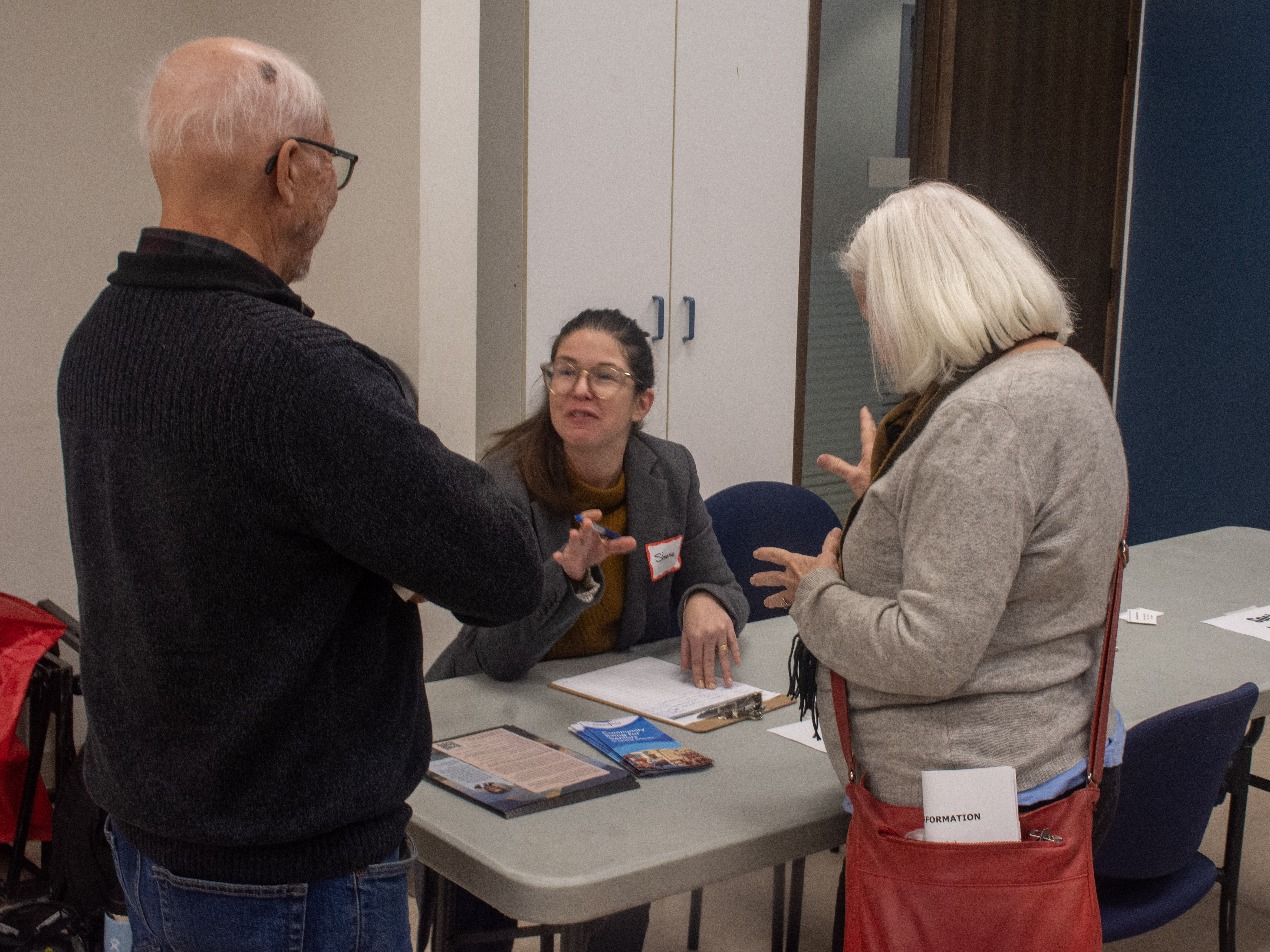Students meeting seniors